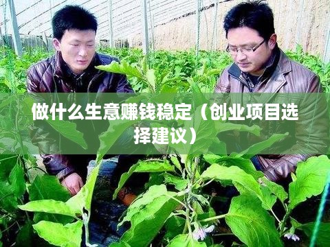 做什么生意赚钱稳定（创业项目选择建议）