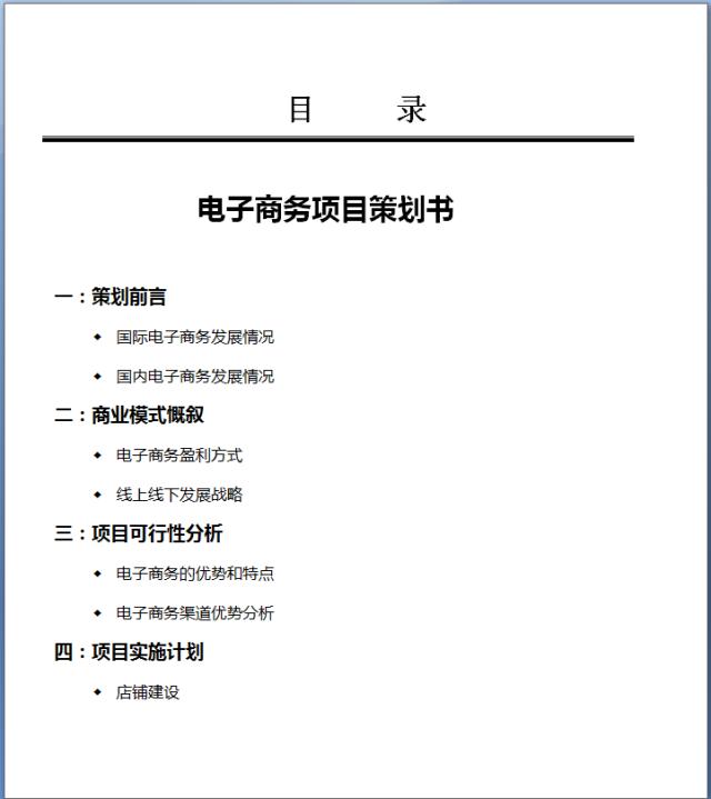 互联网项目执行概要模板